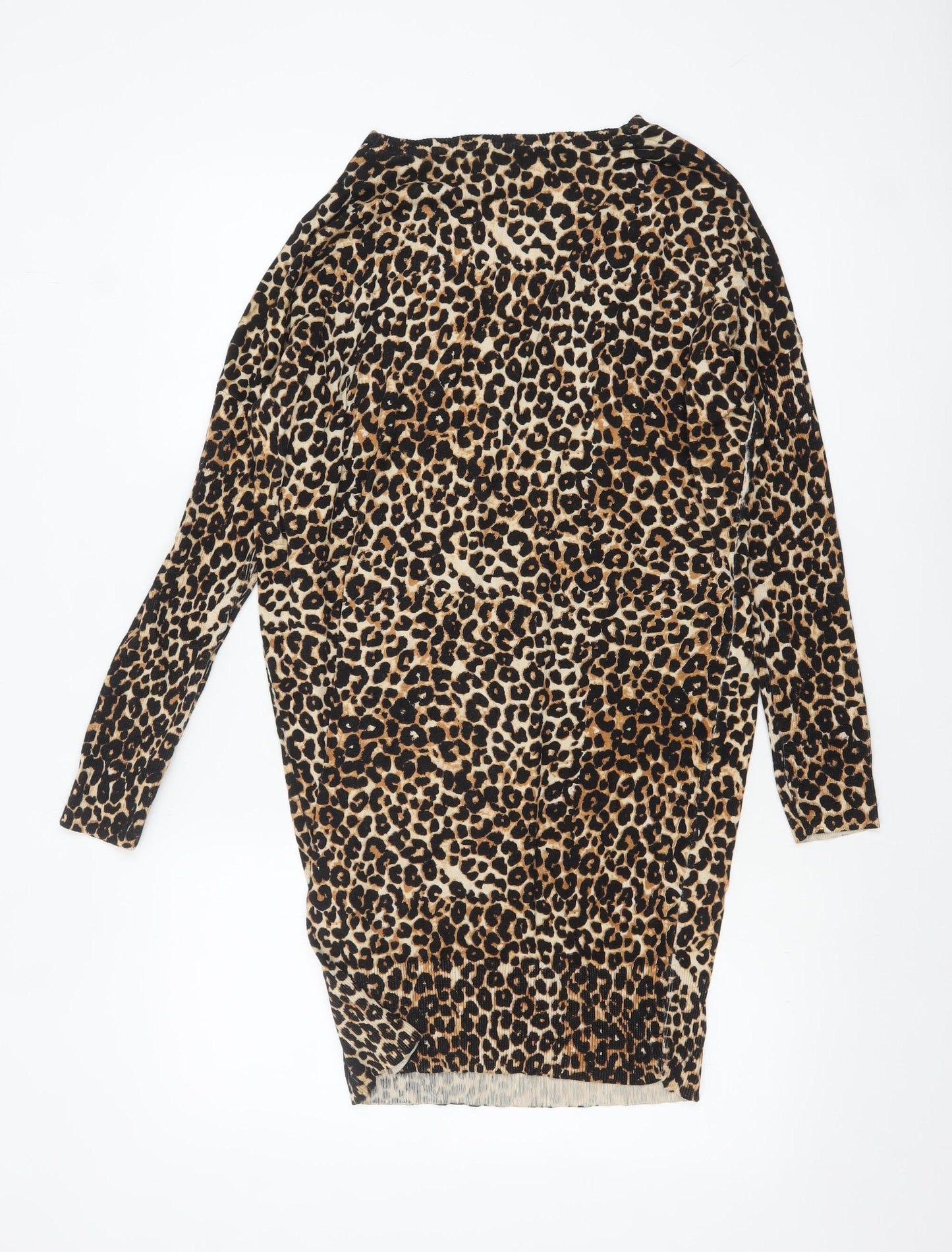 Star by Julien Macdonald Womens Leopard Print V-Neck Long Sleeve Jumper Size 12