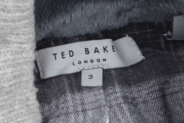 Ted Baker Men’s Grey Wool High Neck Button Cardigan M