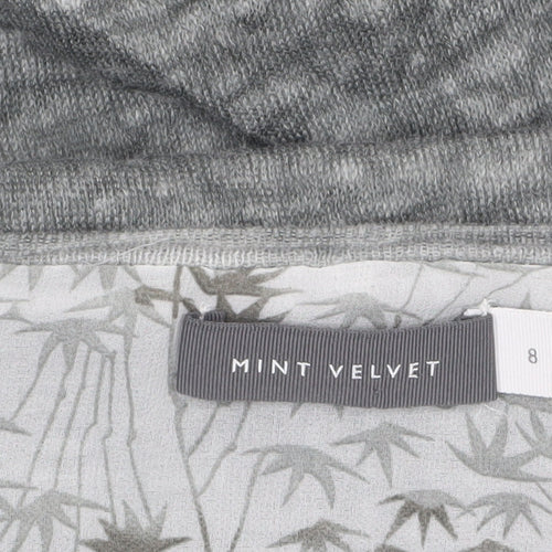 Mint Velvet Women’s Grey Asymmetric Linen Tunic Top Size 8