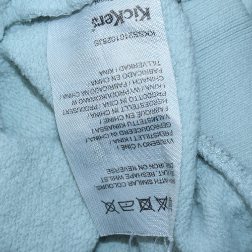 Kickers Men's Blue Crew Neck Logo Pullover Sweatshirt M Retro Fleece