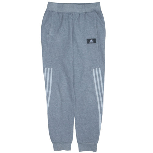 Adidas Boys Grey Jogger Trousers 13-14 Years Regular Fit Fleece Activewear