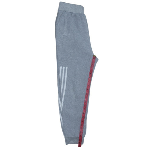 Adidas Boys Grey Jogger Trousers 13-14 Years Regular Fit Fleece Activewear
