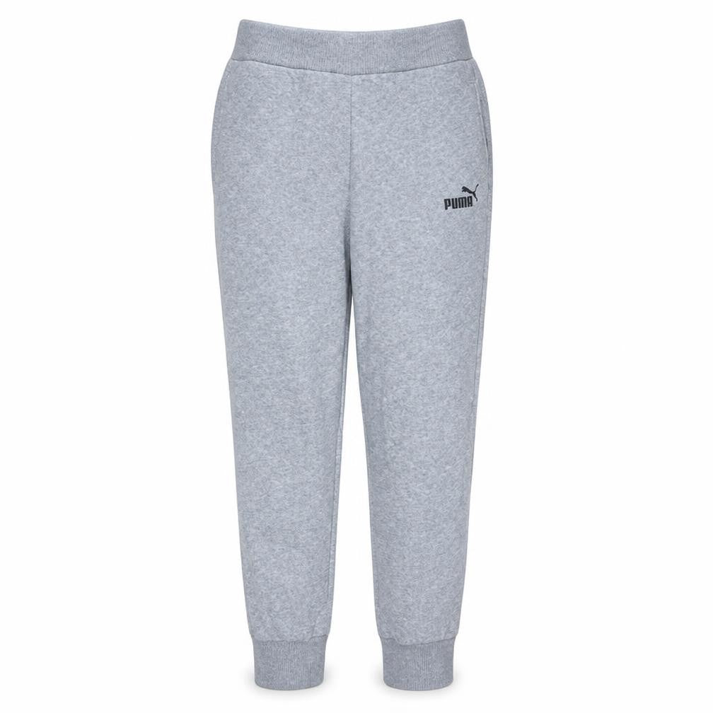 Puma Women's Grey Jogger Sweatpants S Regular Fit Fleece Activewear
