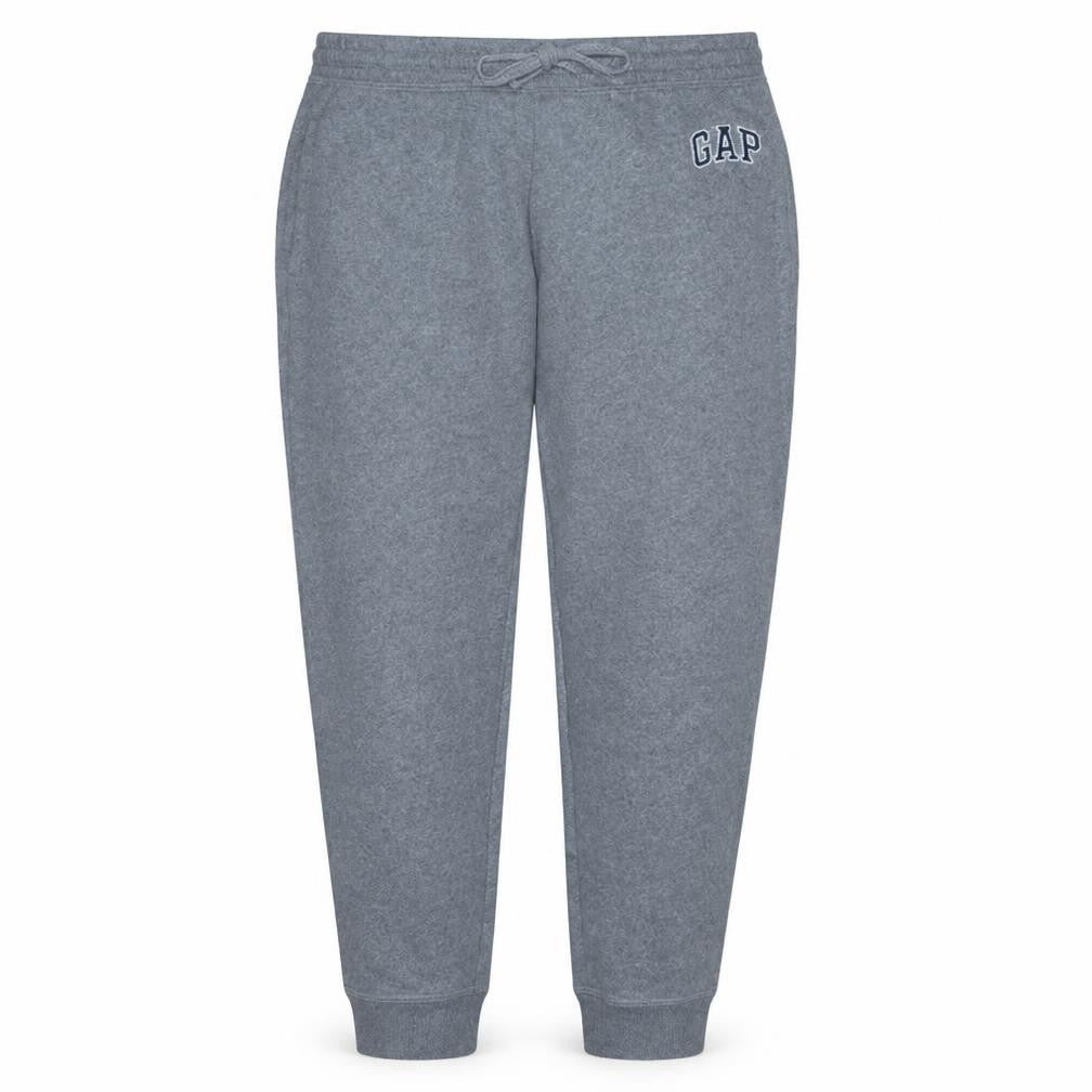 Front view of Gap Men’s Grey XL Fleece Jogger Sweatpants with Drawstring Waist