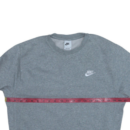 Nike Men's Grey Crew Neck Pullover Sweatshirt Size S