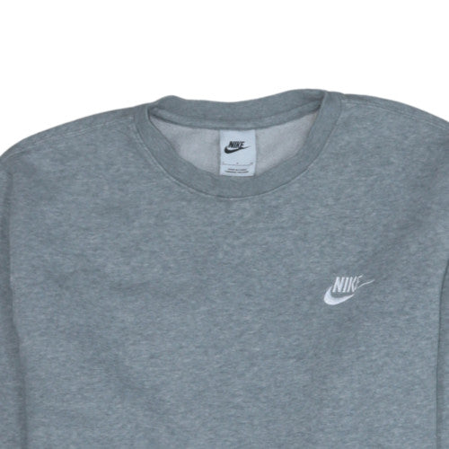 Nike Men's Grey Crew Neck Pullover Sweatshirt Size S