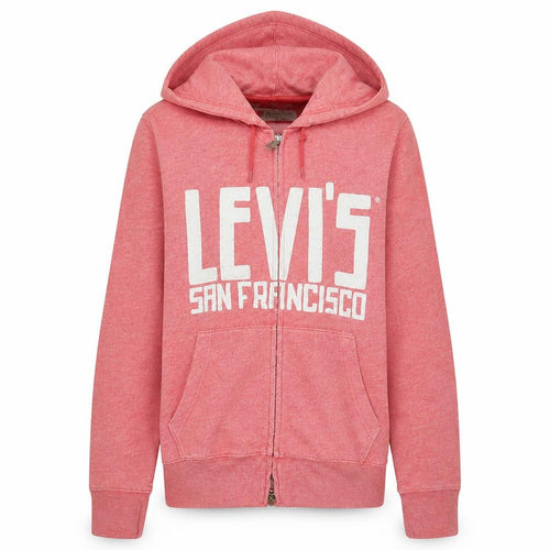 Levi's Women's Pink Full Zip Hoodie Small Standard Fit Sweatshirt