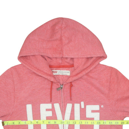 Levi's Women's Pink Full Zip Hoodie Small Standard Fit Sweatshirt