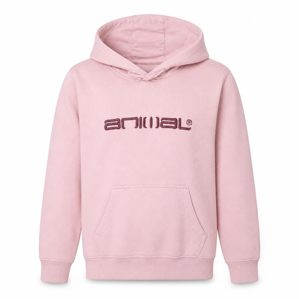 Animal Womens Pink Hoodie UK 6 Pullover Cotton Sweatshirt