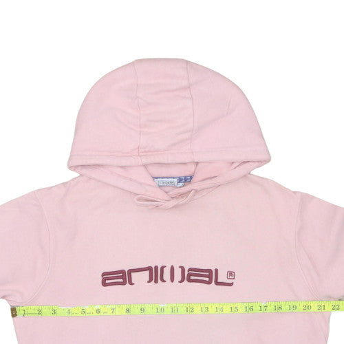 Animal Womens Pink Hoodie UK 6 Pullover Cotton Sweatshirt