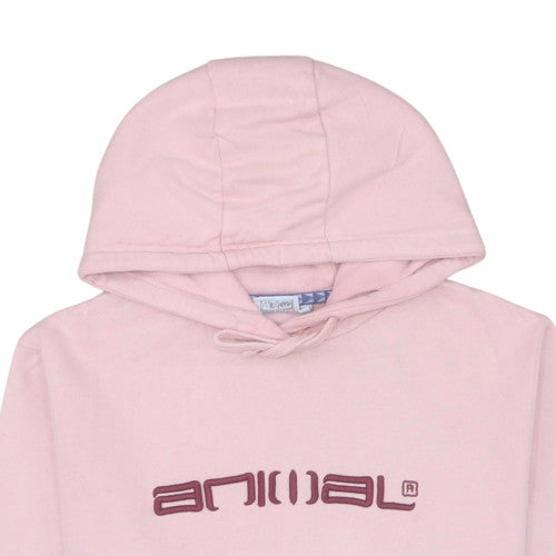 Animal Womens Pink Hoodie UK 6 Pullover Cotton Sweatshirt