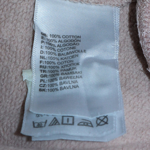 The North Face Womens Beige Pullover Hoodie Small 100% Cotton Casual