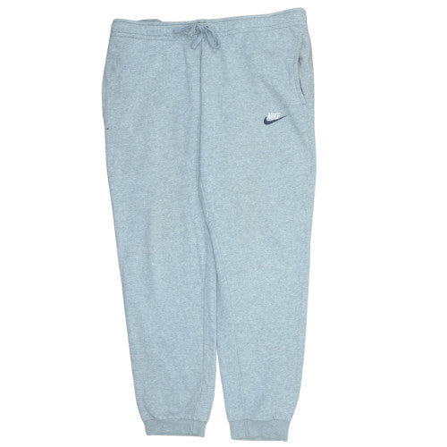 Nike Men's Grey Fleece Jogger Trousers Size L Elastic Waist