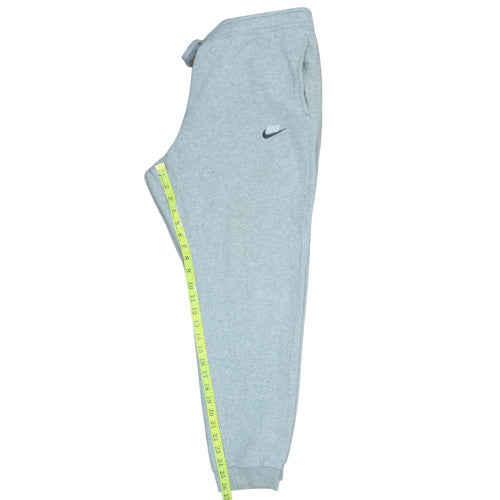 Nike Men's Grey Fleece Jogger Trousers Size L Elastic Waist