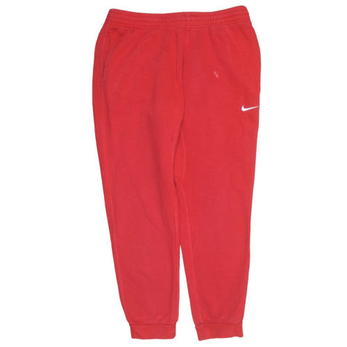 Nike Men's Red Jogger Sweatpants L Cotton Blend Elastic Waist