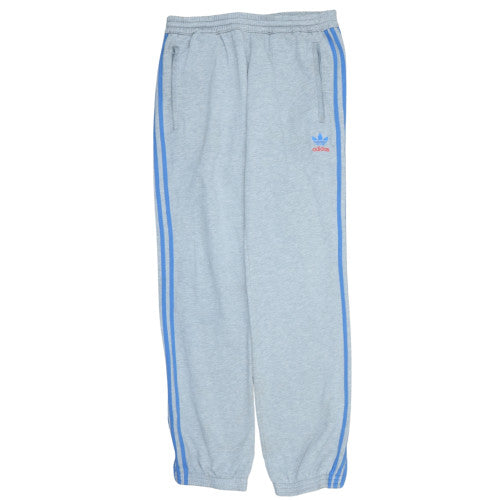 Adidas Men's Grey Track Pants S Regular Fit Elastic Waist