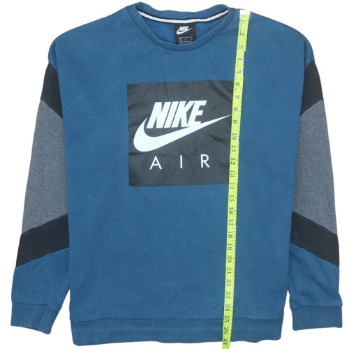 Nike Men's Blue Air Logo Pullover Sweatshirt Size L