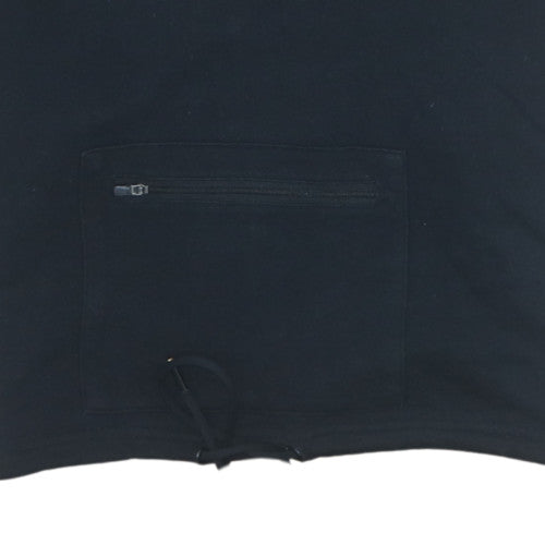 Kappa Unisex Black XS Pullover Hoodie with Logo & Zip Pocket