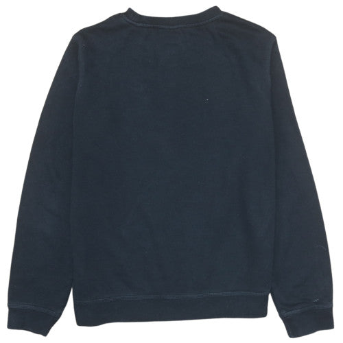 Nike Teens Black Regular Fit Crew Neck Fleece Sweatshirt - M