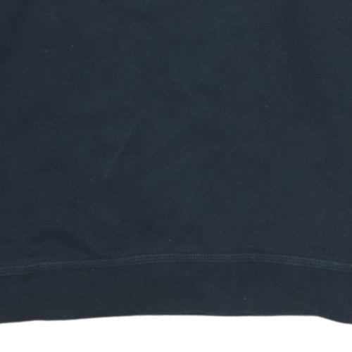 Nike Teens Black Regular Fit Crew Neck Fleece Sweatshirt - M