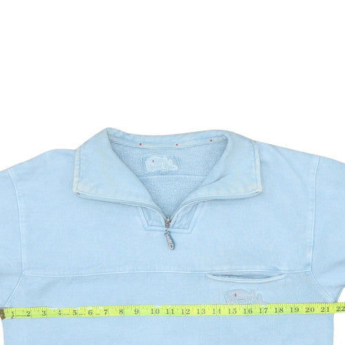 Weird Fish Mens Blue 1/4 Zip Collared Fleece Sweatshirt L