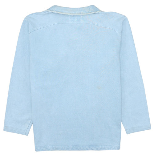 Weird Fish Mens Blue 1/4 Zip Collared Fleece Sweatshirt L