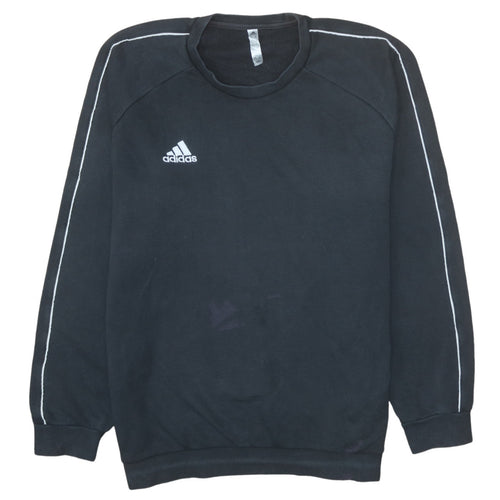 Adidas Mens Black XL Pullover Crew Neck Fleece Sweatshirt