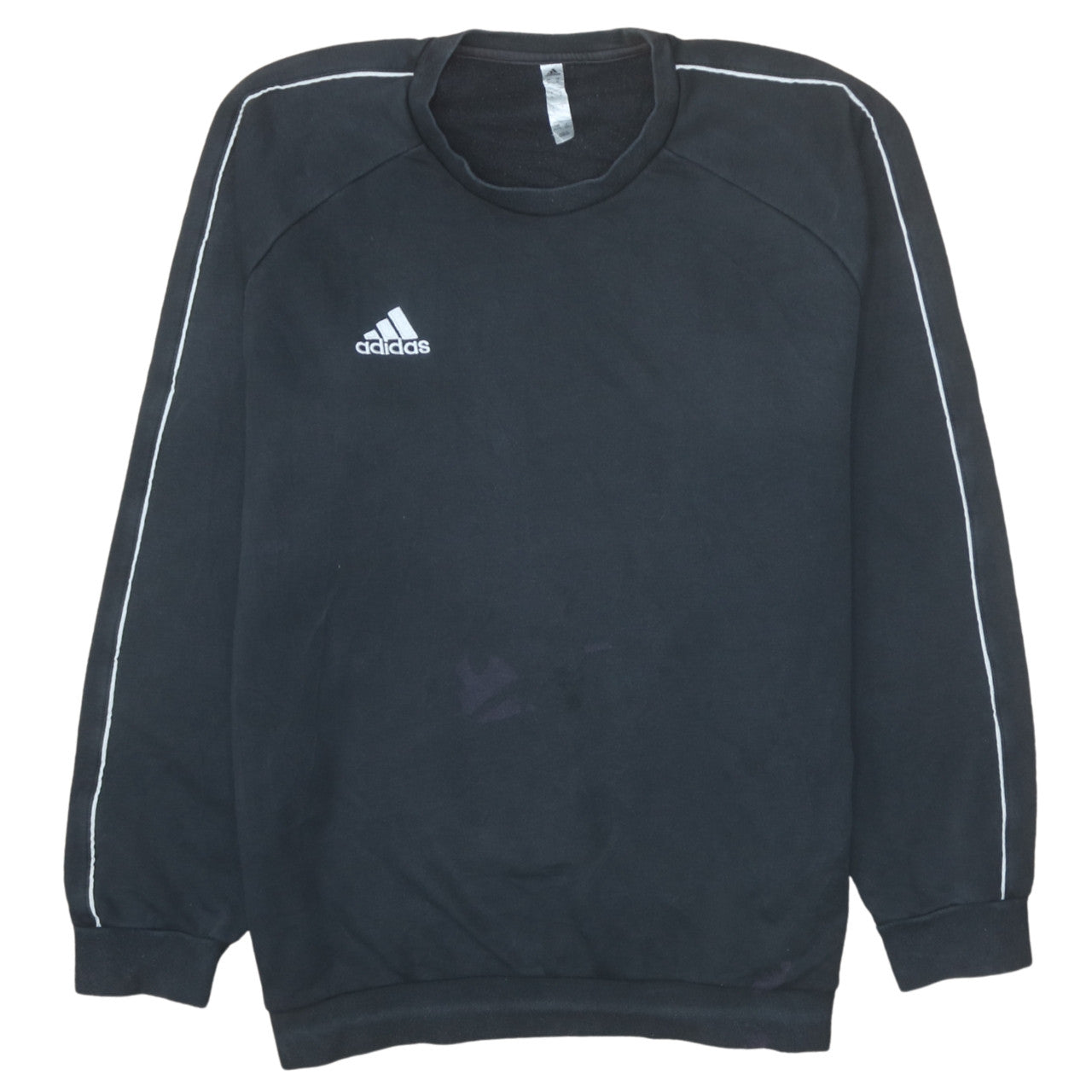 Adidas Mens Black XL Pullover Crew Neck Fleece Sweatshirt