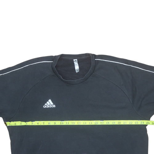 Adidas Mens Black XL Pullover Crew Neck Fleece Sweatshirt