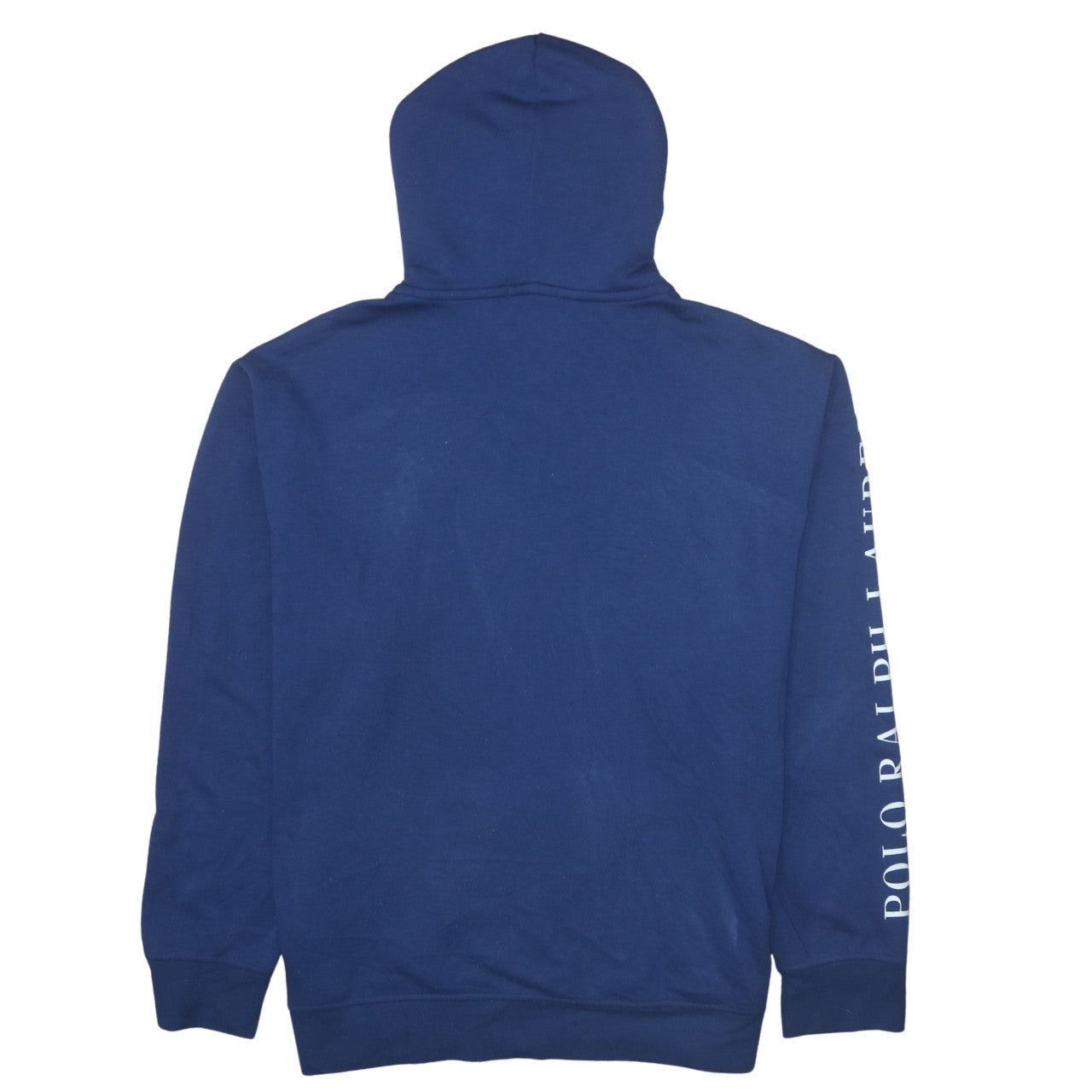 Ralph Lauren Men's Blue Full Zip Hoodie 2XL Polo Logo Sweatshirt
