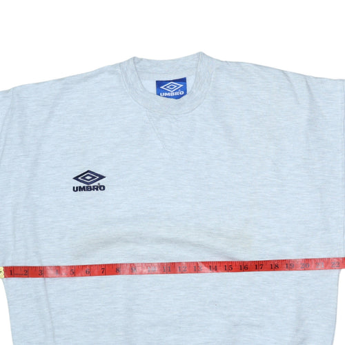 Umbro Men's Grey Small Crew Neck Pullover Sweatshirt
