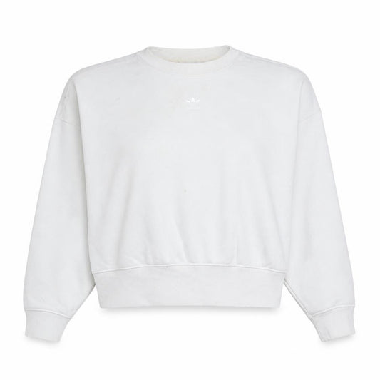 Front view of Adidas Women Beige Crew Neck Pullover Sweatshirt UK 8