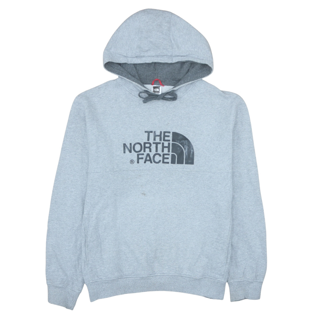 The North Face Mens Grey L Pullover Hoodie Graphic Print Fleece