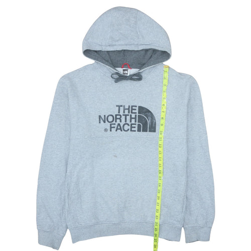 The North Face Mens Grey L Pullover Hoodie Graphic Print Fleece