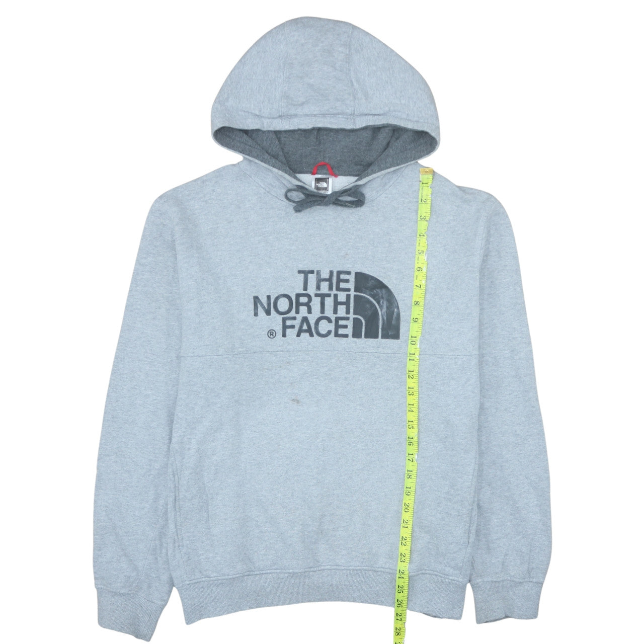 The North Face Mens Grey L Pullover Hoodie Graphic Print Fleece