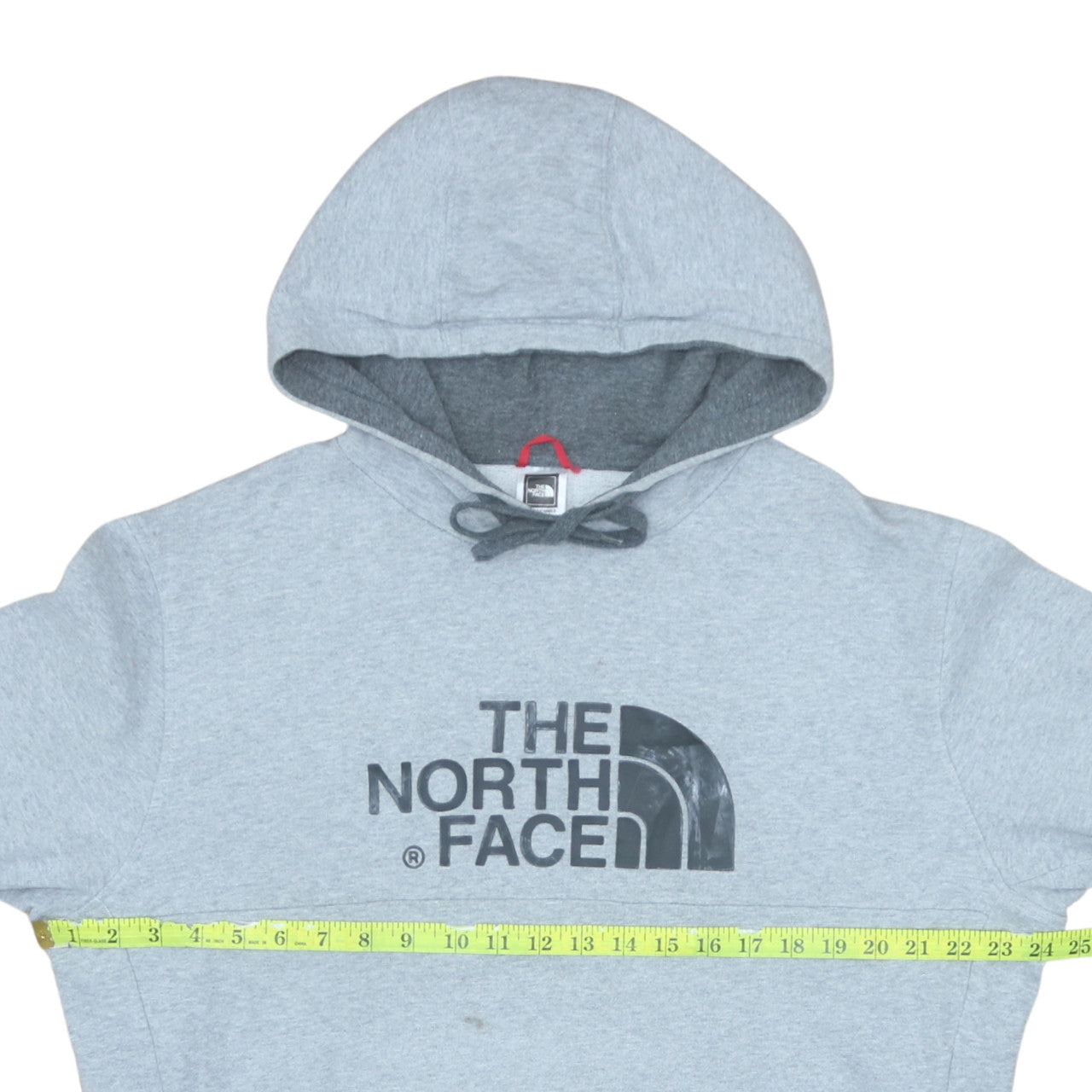 The North Face Mens Grey L Pullover Hoodie Graphic Print Fleece