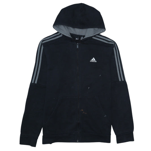 Adidas Mens Black Full Zip Hoodie L Fleece Sportswear