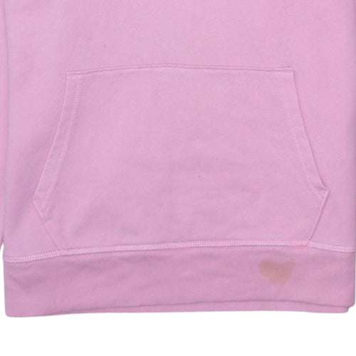 Levi's Women's Pink Pullover Hoodie Size S Logo Print Cotton Sweatshirt