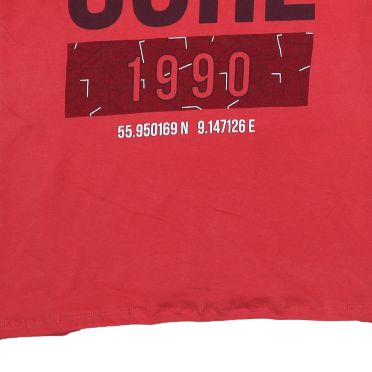 Jack & Jones Men’s Red CORE 1990 Slim Fit Graphic T-Shirt M