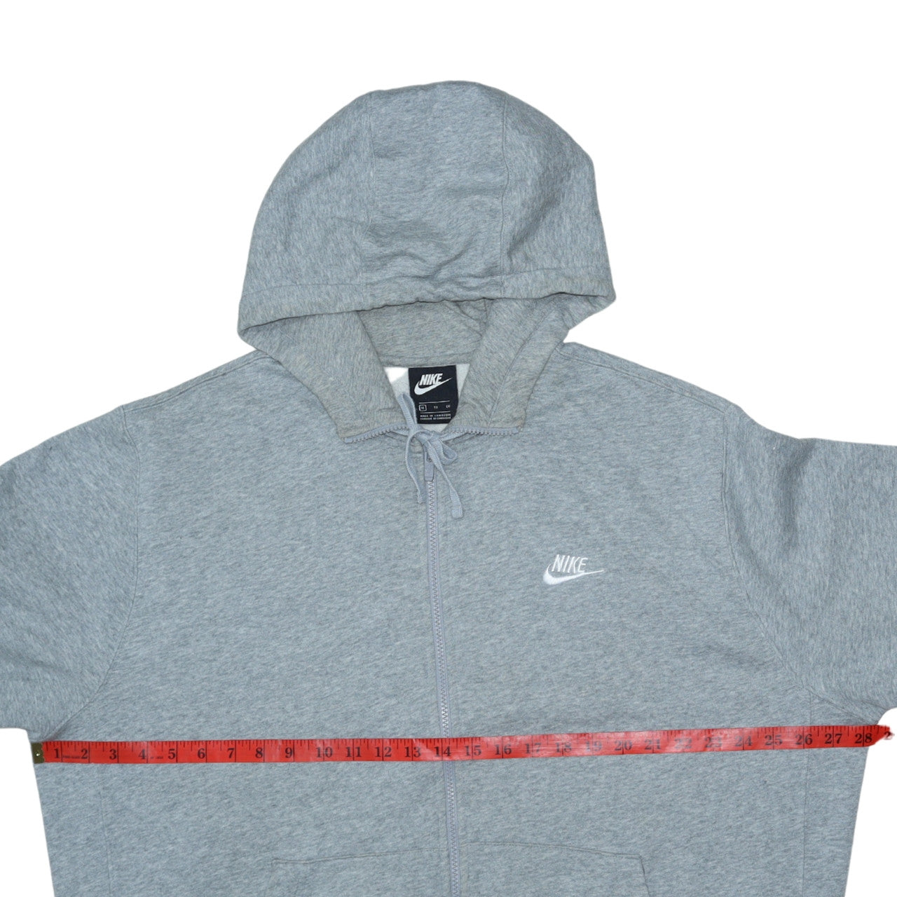 Nike Mens Grey Full Zip Hoodie XL Sportswear Fleece
