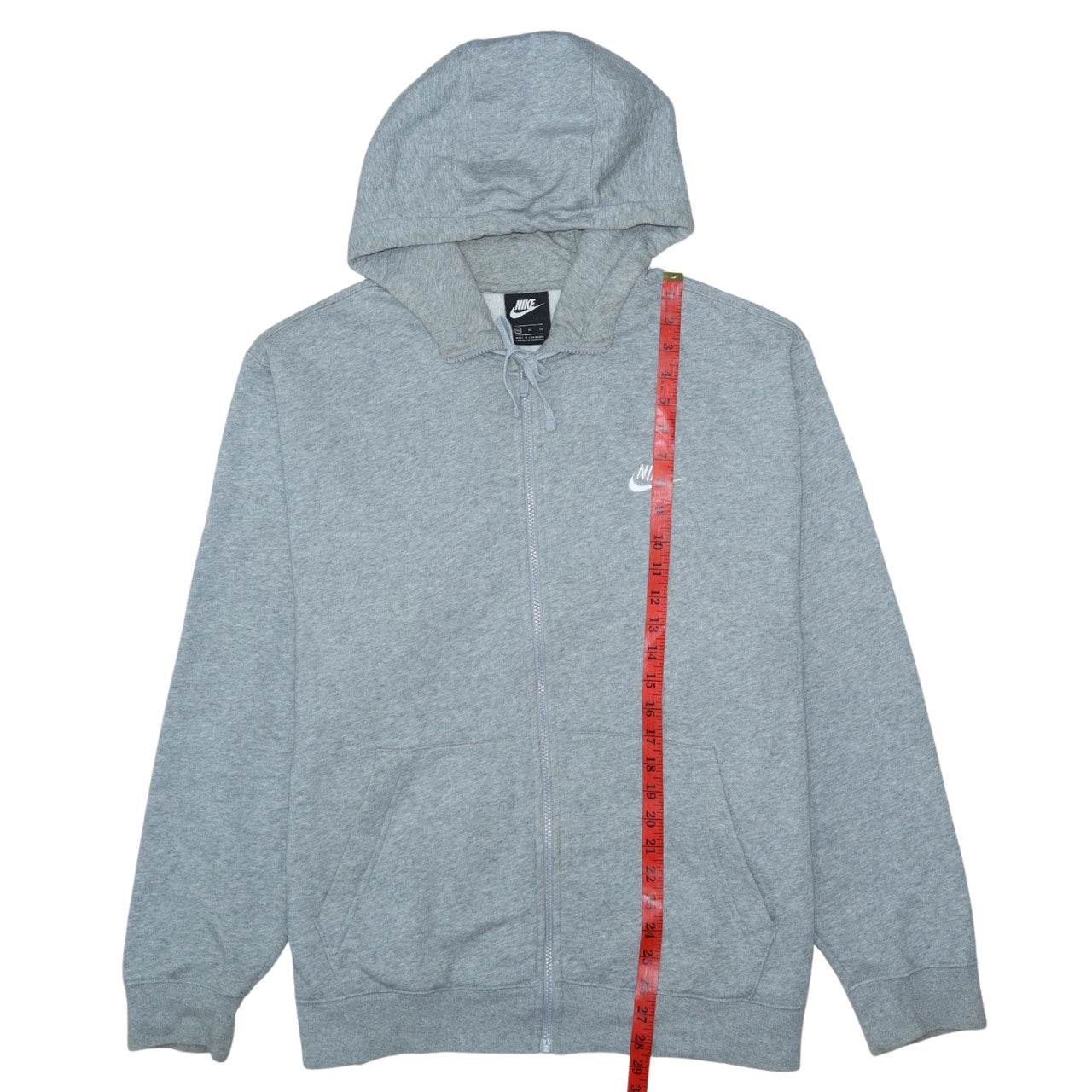 Nike Mens Grey Full Zip Hoodie XL Sportswear Fleece