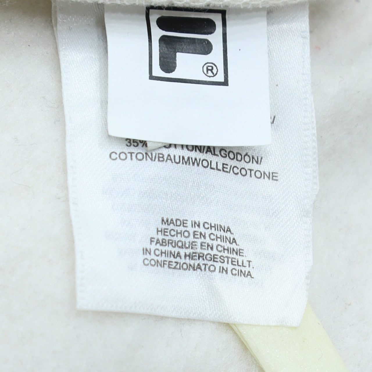 Fila Mens White Pullover Hoodie 2XL Graphic Logo Sweatshirt