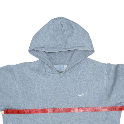 Nike Teens Grey Pullover Hoodie L Logo Fleece Sweatshirt
