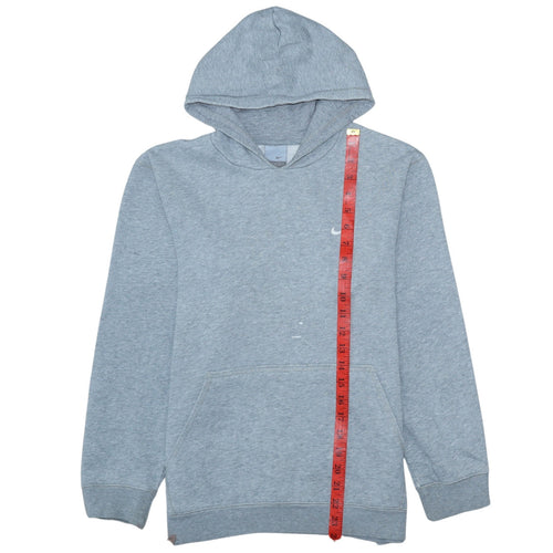 Nike Teens Grey Pullover Hoodie L Logo Fleece Sweatshirt