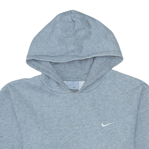 Nike Teens Grey Pullover Hoodie L Logo Fleece Sweatshirt