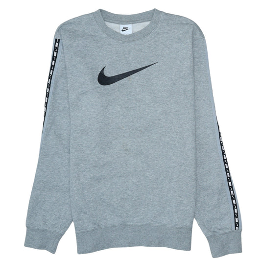 Nike Men's Grey Crew Neck Logo Pullover Sweatshirt Size S