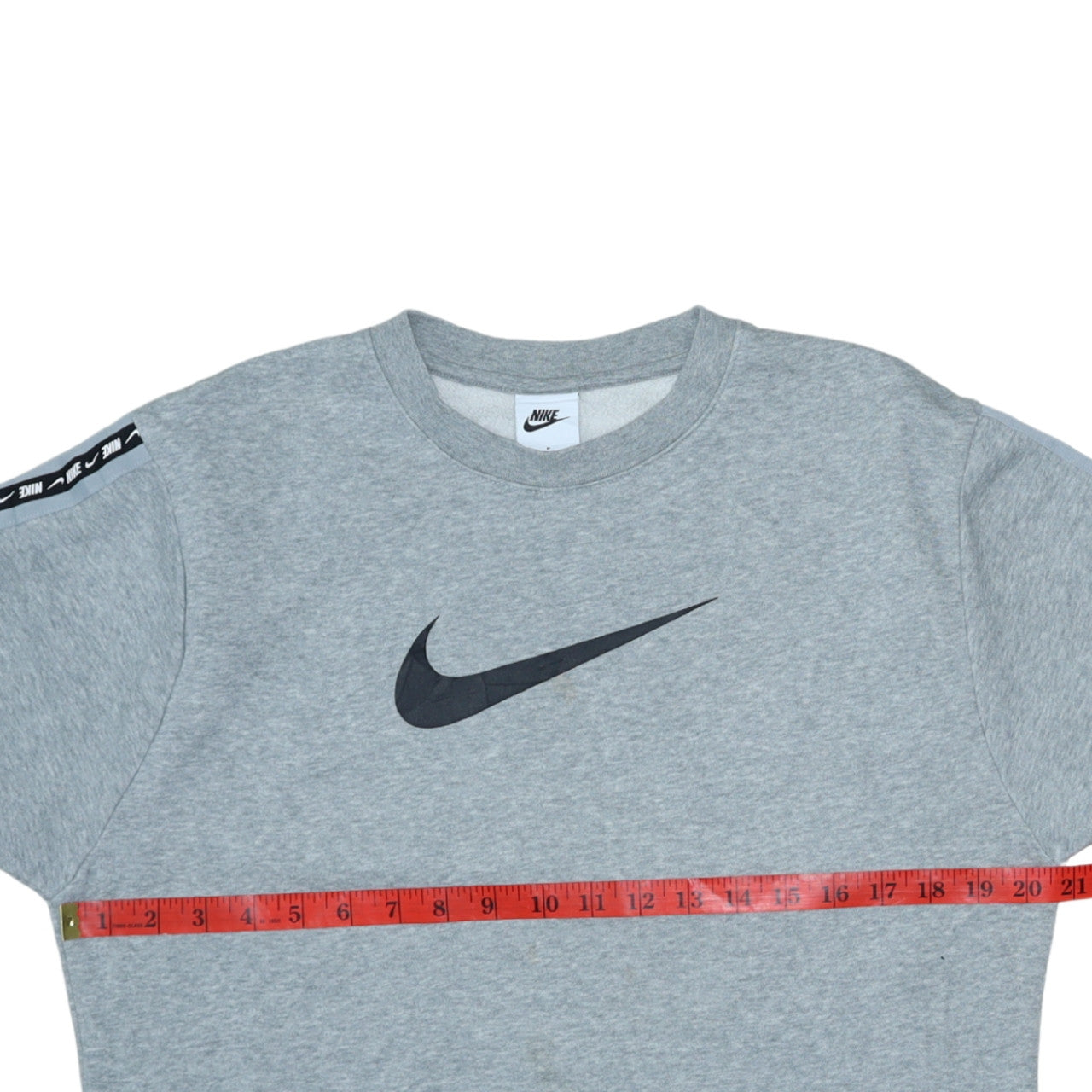 Nike Men's Grey Crew Neck Logo Pullover Sweatshirt Size S