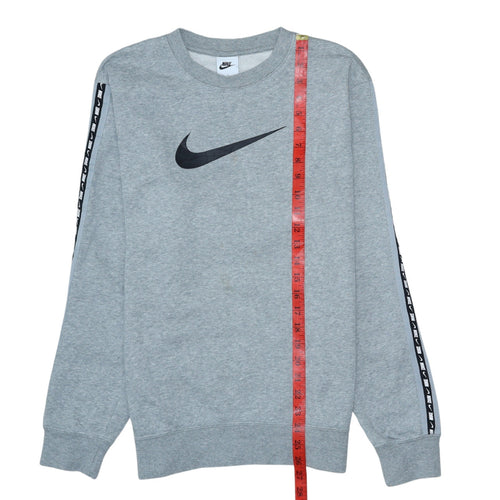 Nike Men's Grey Crew Neck Logo Pullover Sweatshirt Size S