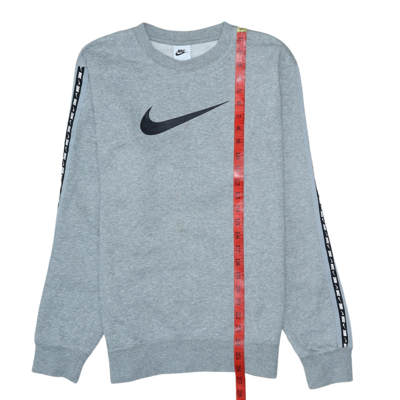 Nike Men's Grey Crew Neck Logo Pullover Sweatshirt Size S