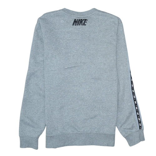 Nike Men's Grey Crew Neck Logo Pullover Sweatshirt Size S